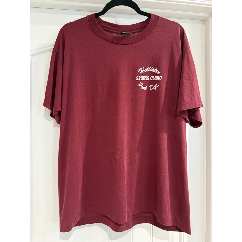 Vtg 90s Holliston Sports Clinic T Shirt XL Made In USA Single Stitch